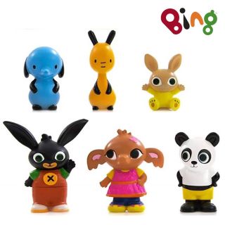 NOVINKA! 😍 Krásna sada šiestich figúrok zajačika Binga je práve teraz za jedinečnú cenu €16,36! 🤩 #bing #figurky